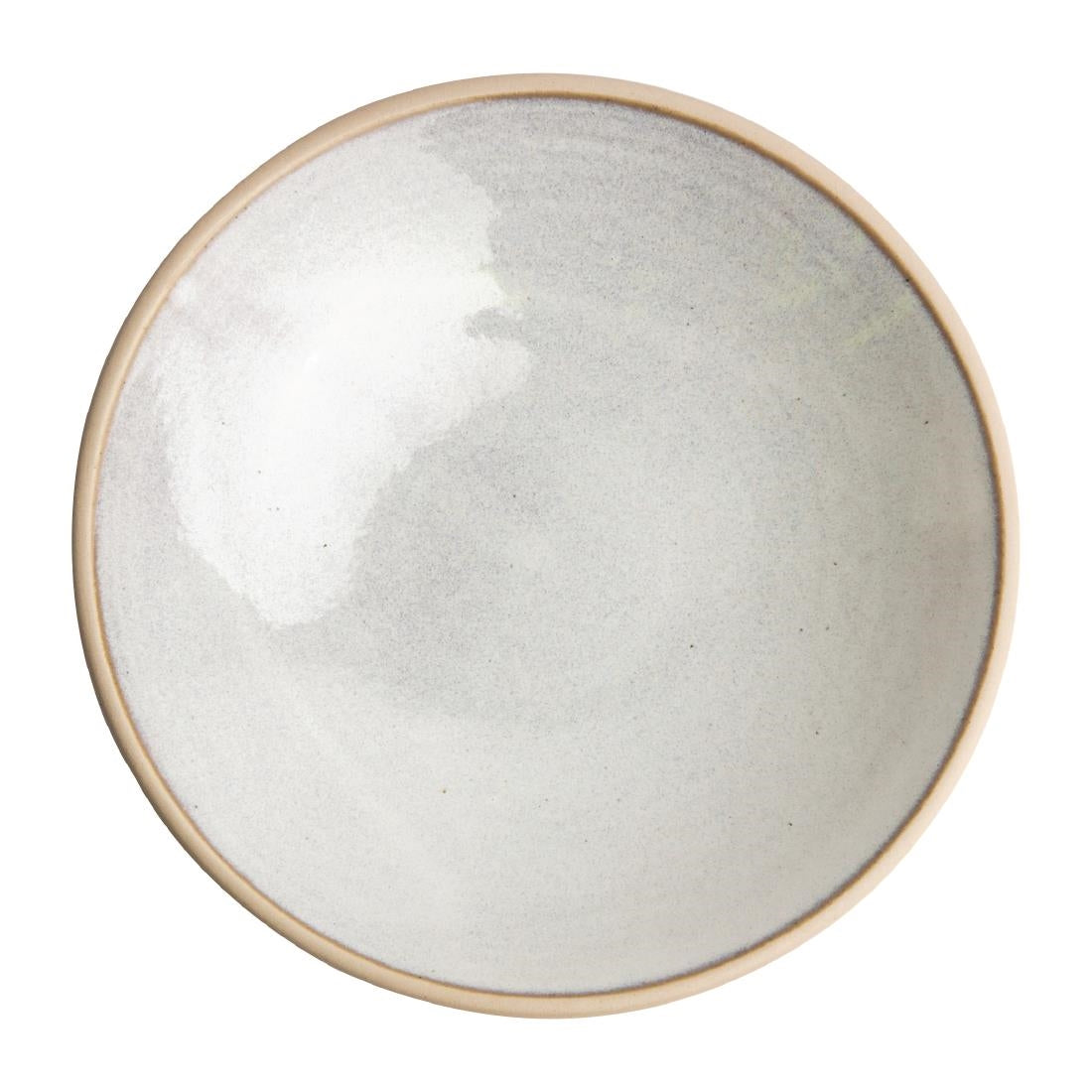 Olympia Canvas Shallow Tapered Bowl Murano White 200mm (Pack of 6) - FA333 Bowls Olympia