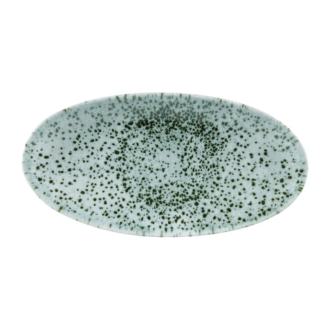 Churchill Mineral Oval Chefs Plate Green 299x150mm (Pack of 12) - FA506 Plates Churchill