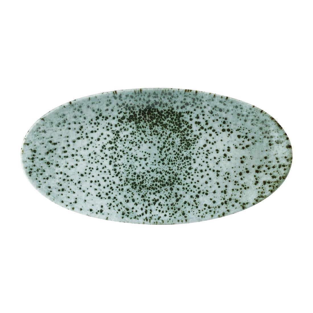 Churchill Mineral Oval Chef Plates Green 173 x 347mm (Pack of 6) - FA507 Plates Churchill