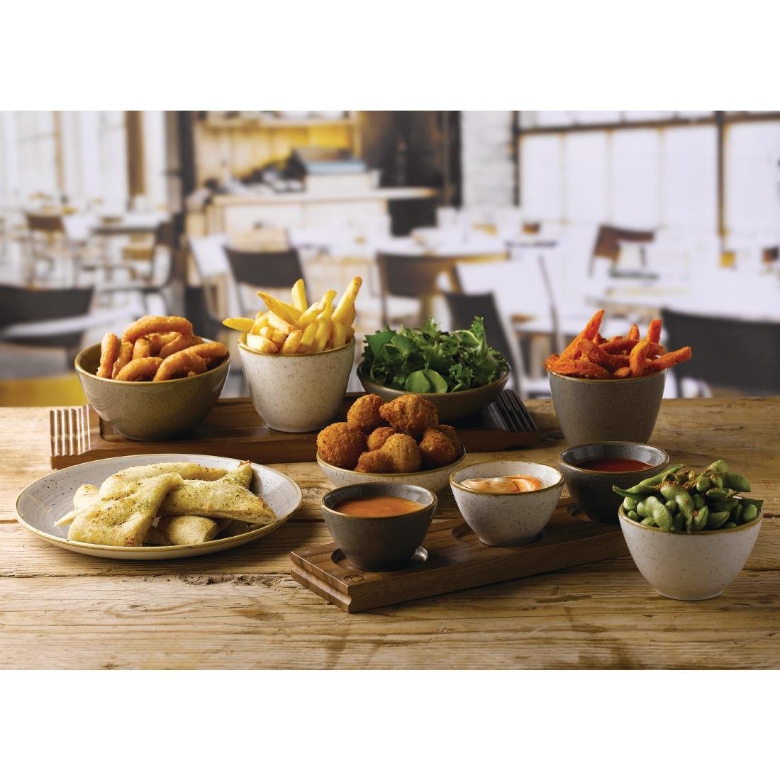 Churchill Alchemy Wood Small Serving Boards 300 x 90mm (Pack of 4) - FA674 Churchill Alchemy Fine China Churchill