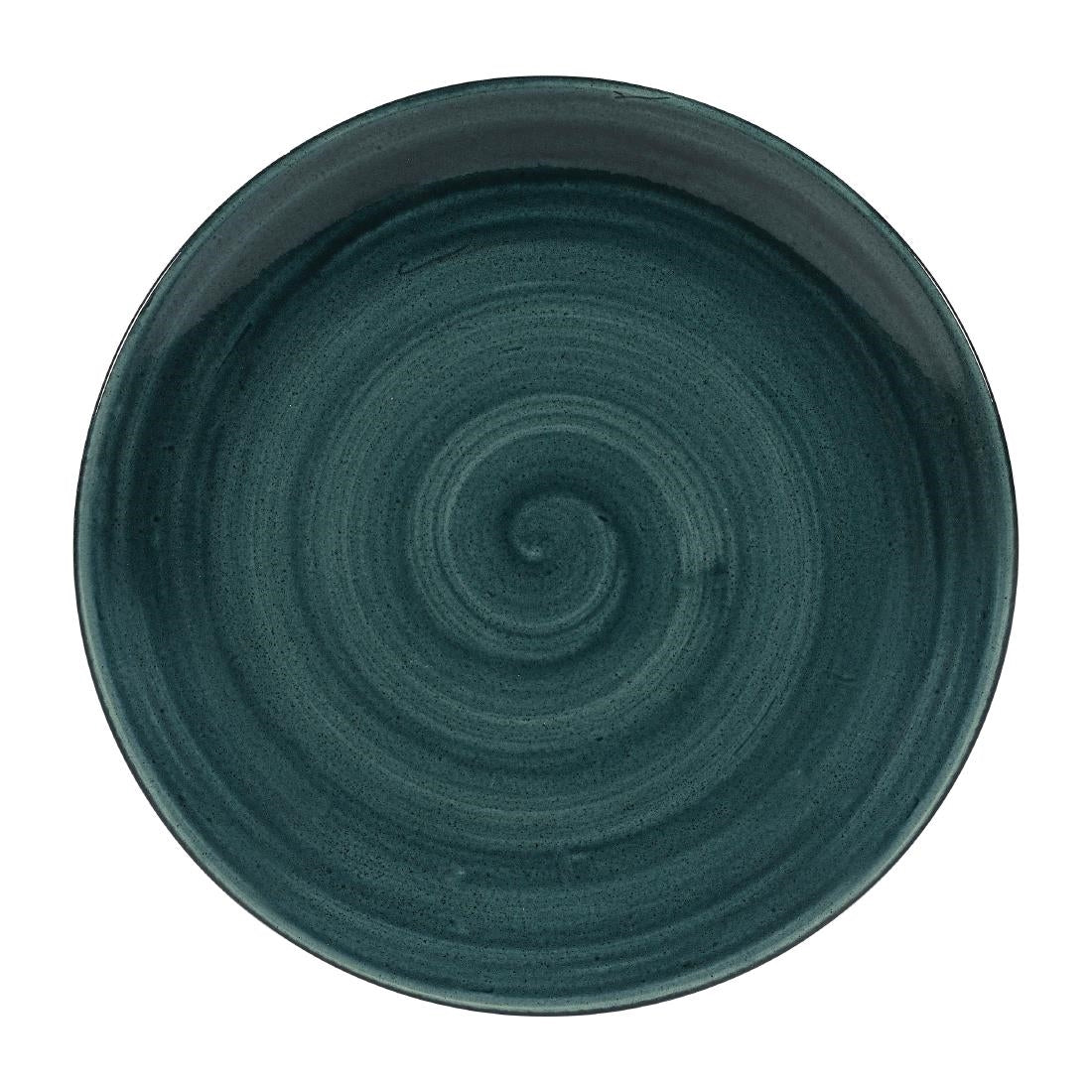 Churchill Stonecast Patina Coupe Plates Rustic Teal 260mm (Pack of 12) - FA590 Plates Churchill