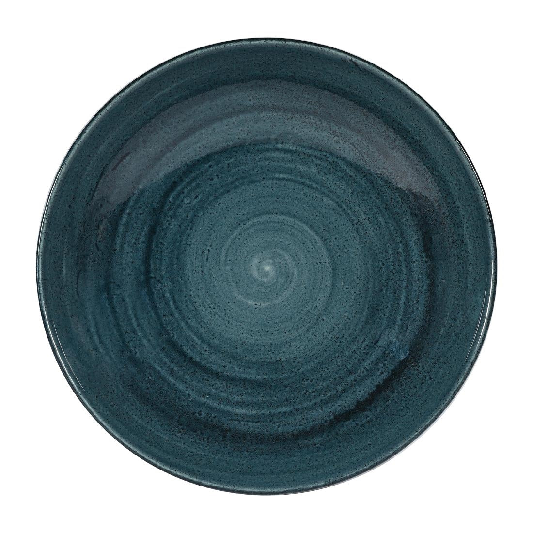 Churchill Stonecast Patina Coupe Bowls Rustic Teal 40oz 248mm (Pack of 12) - FA592 Bowls Churchill