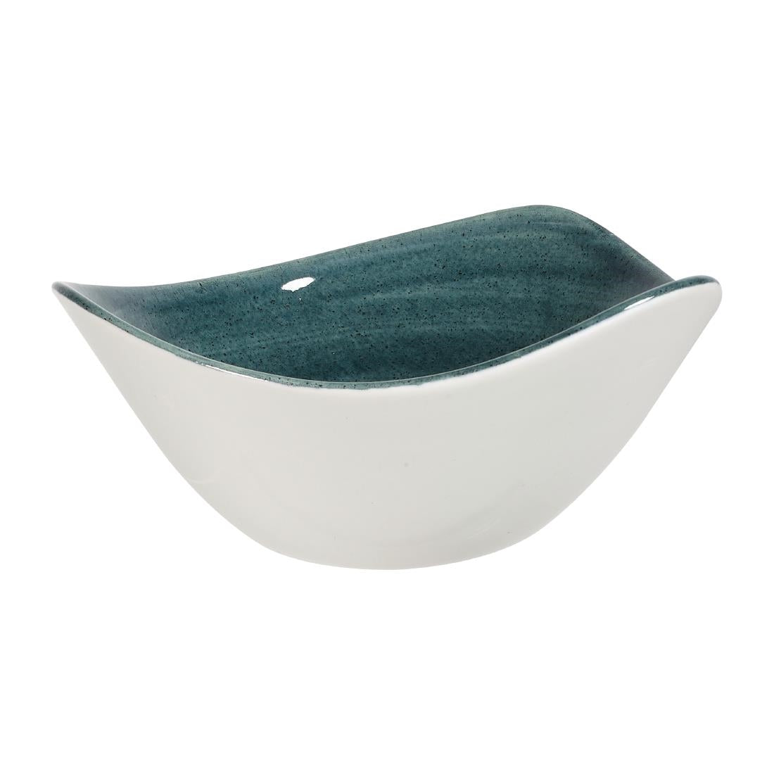 Churchill Stonecast Patina Triangular Bowls Rustic Teal 153mm (Pack of 12) - FA596 Bowls Churchill