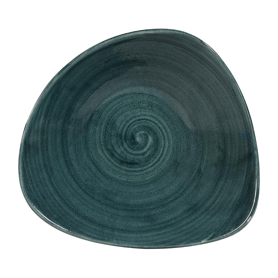 Churchill Stonecast Patina Triangular Bowls Rustic Teal 21oz 235mm (Pack of 12) - FA597 Bowls Churchill
