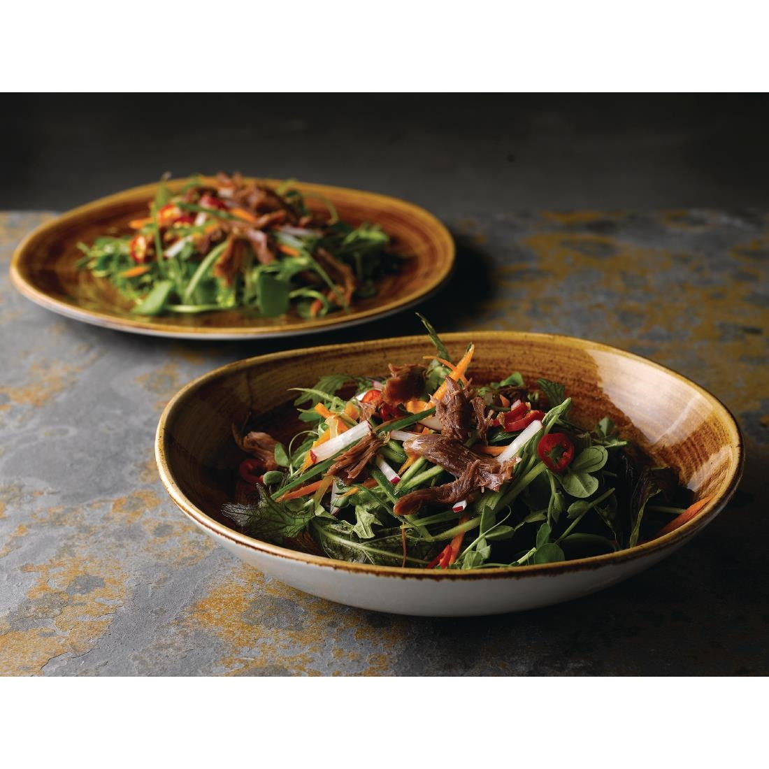 Churchill Stonecast Patina Coupe Plates Vintage Copper 324mm (Pack of 6) - FA600 Plates Churchill