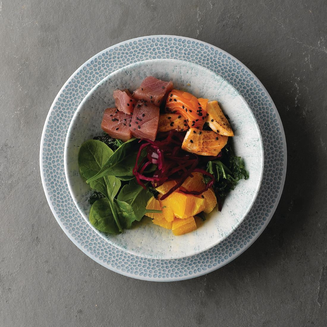 Churchill Isla Deep Coupe Plates Ocean Blue 255mm (Pack of 12) - FA685 Plates Churchill