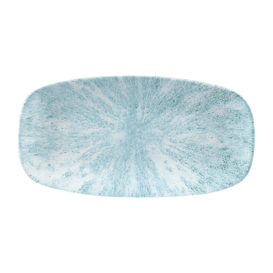 Churchill Stone Oblong Chef Plates Aquamarine 153 x 298mm (Pack of 12) - FA628 Plates Churchill