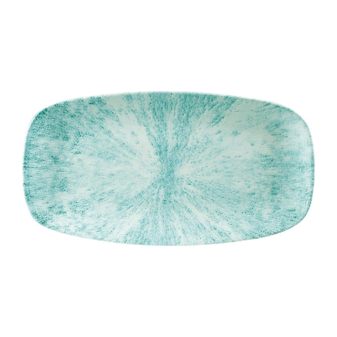 Churchill Stone Oblong Chef Plates Aquamarine 189 x 355mm (Pack of 6) - FA629 Plates Churchill