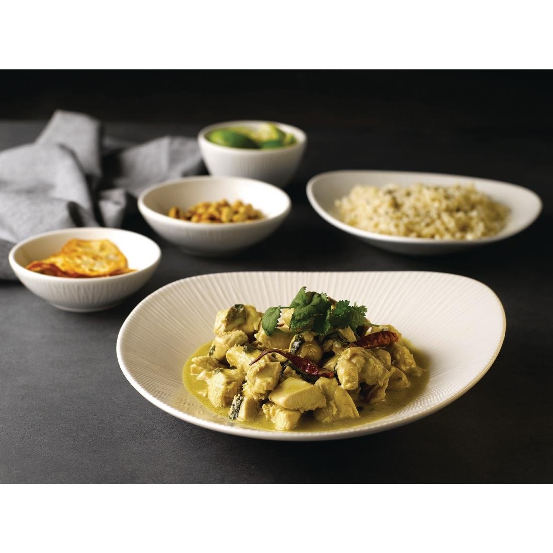 Churchill Bamboo Triangle Shallow Bowls 272mm (Pack of 12) - FA631 Bowls Churchill