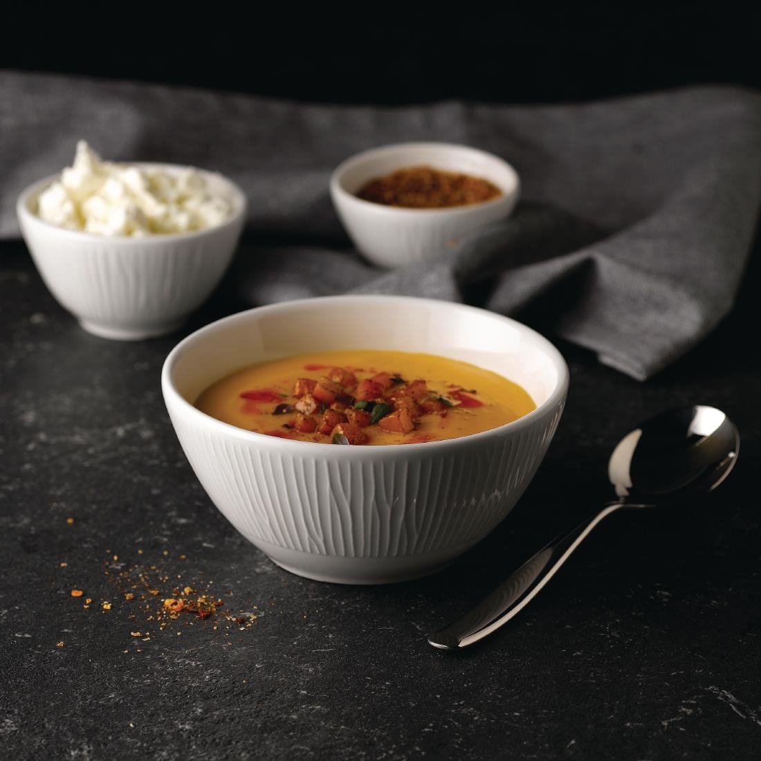 Churchill Bamboo Deep Bowls 102mm 8.4oz (Pack of 12) - FA638 Bowls Churchill