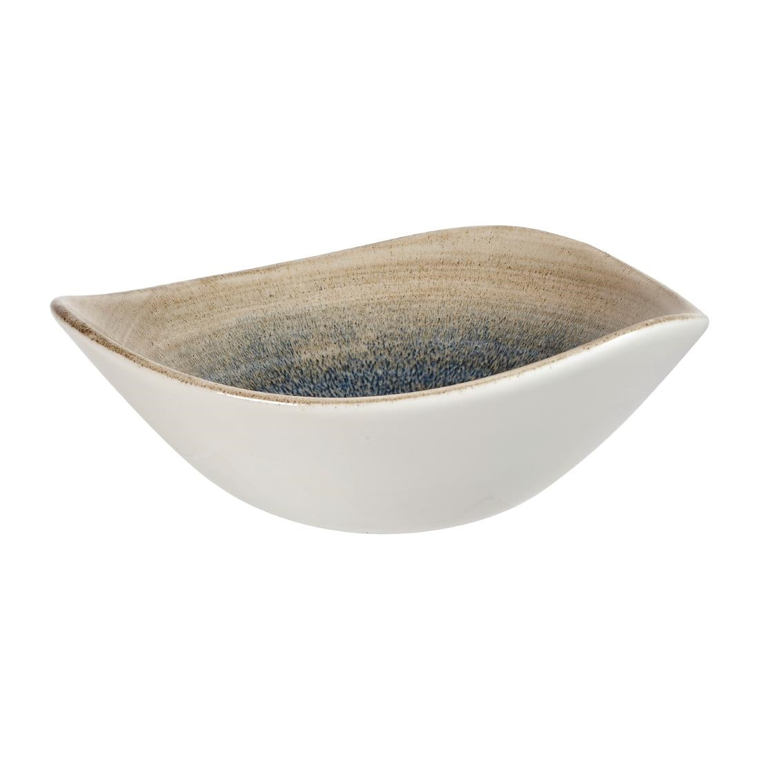 Churchill Stonecast Aqueous Triangular Bowls Bayou Taupe 13oz 185mm (Pack of 12) - FA668 Bowls Churchill