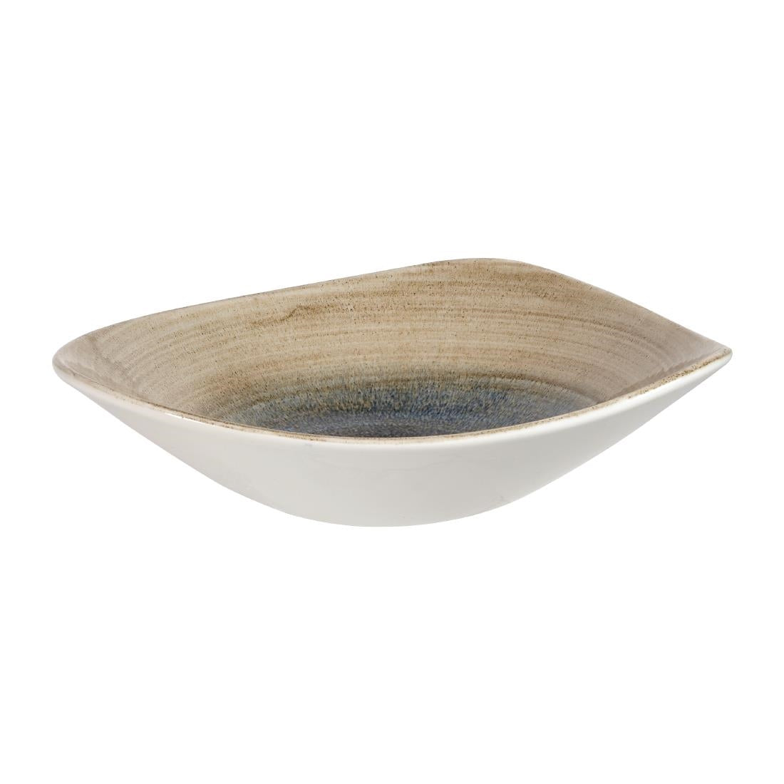 Churchill Stonecast Aqueous Triangular Bowls Bayou Taupe 21oz 235mm (Pack of 12) - FA669 Bowls Churchill