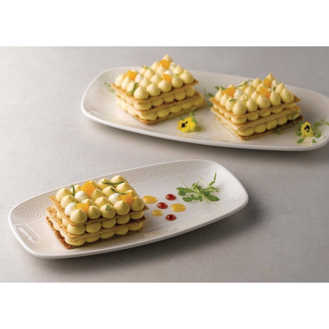 Churchill Isla Oblong Plates White 189 x 355mm (Pack of 6) - FA683 Plates Churchill