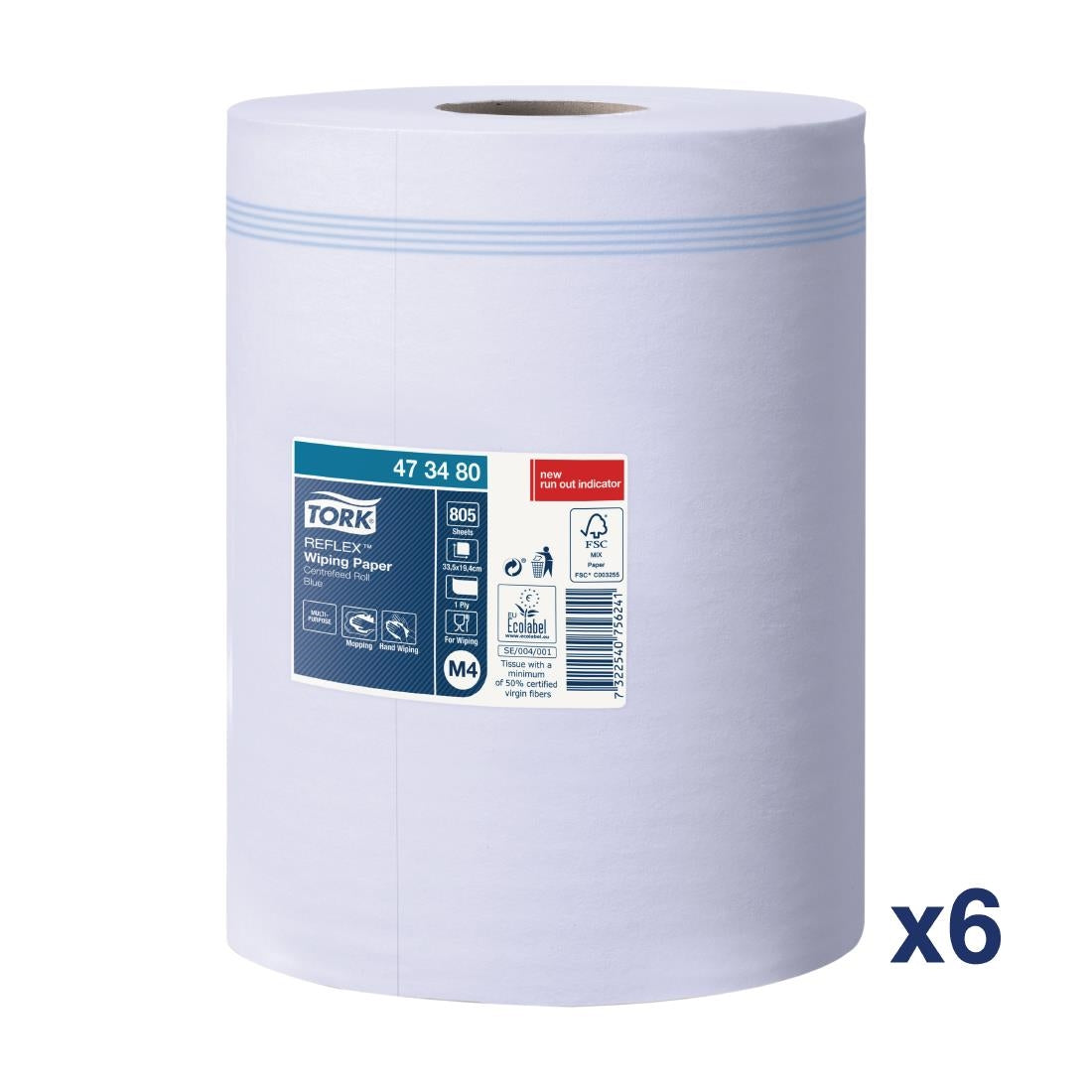 Tork Reflex Centrefeed Wiping Paper 1-Ply 269m (Pack of 6) - FA703 Tork