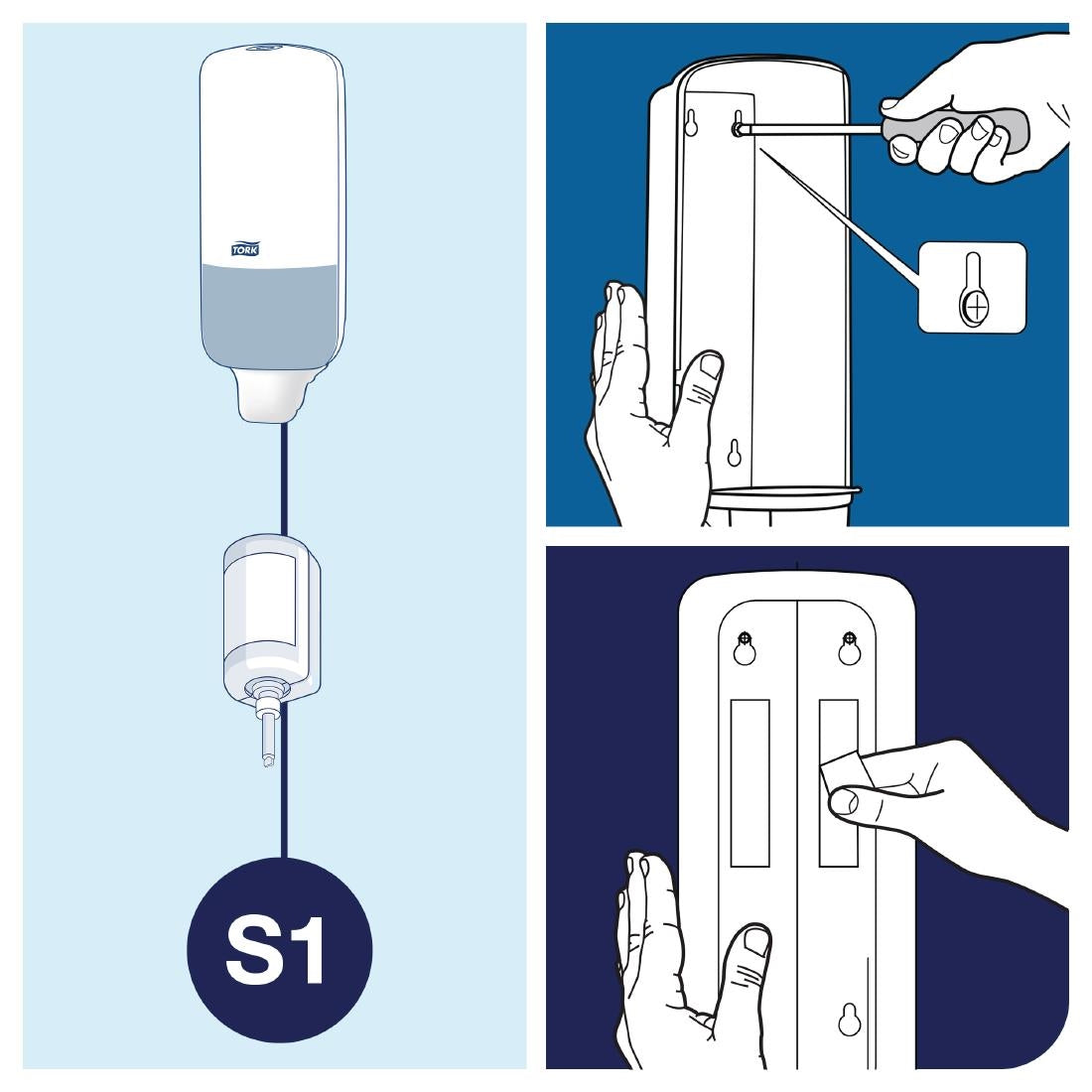 Tork Manual Liquid and Spray Soap Dispenser White 1Ltr White - FA716 Tork