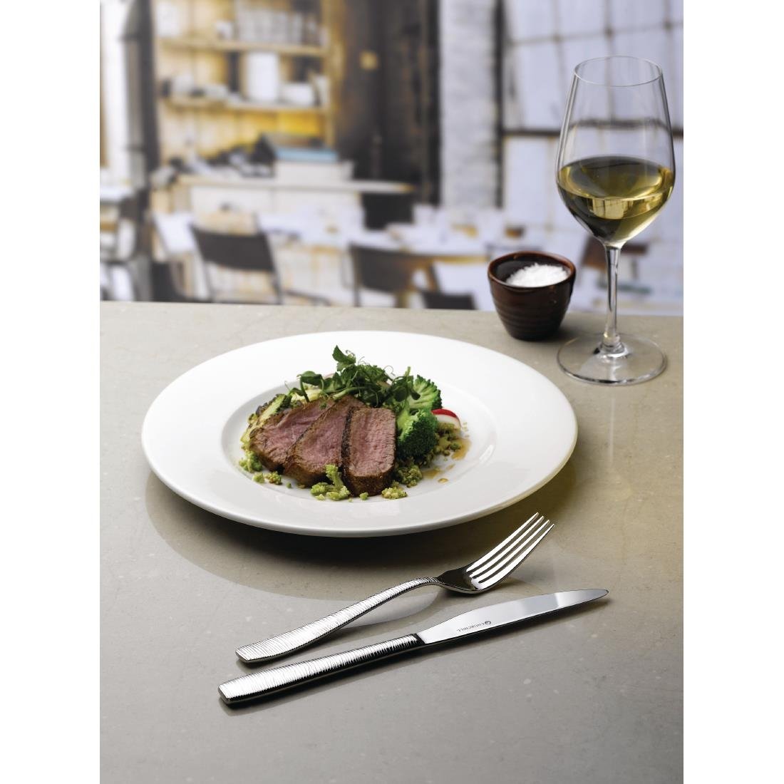 Churchill Bamboo Footed Plate 276mm (Pack of 12) - DK409 Plates Churchill