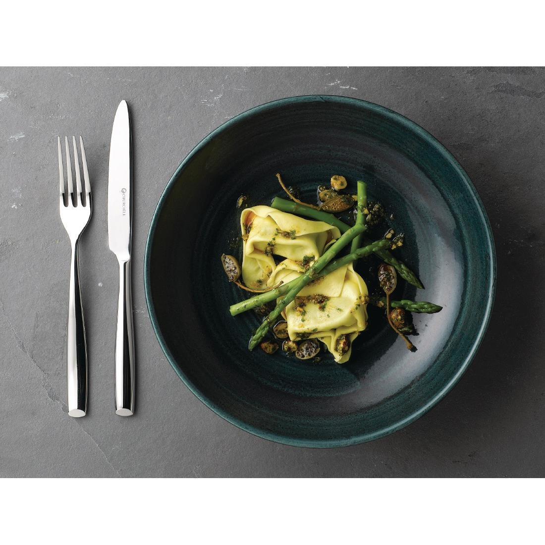 Churchill Stonecast Patina Coupe Bowls Rustic Teal 40oz 248mm (Pack of 12) - FA592 Bowls Churchill