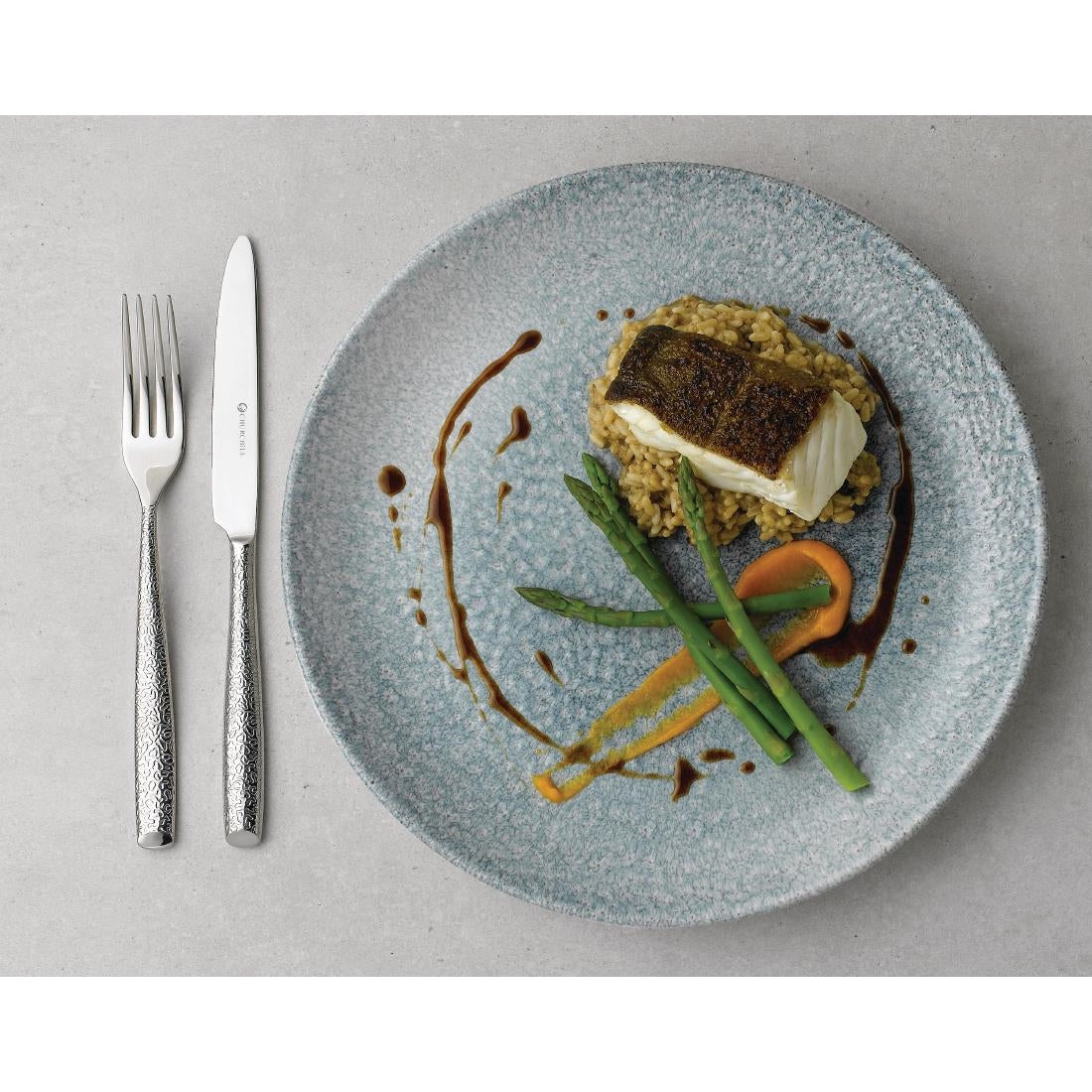 Churchill Studio Prints Raku Round Coupe Bowl Topaz Blue 248mm (Pack of 12) - DE888 Bowls Churchill