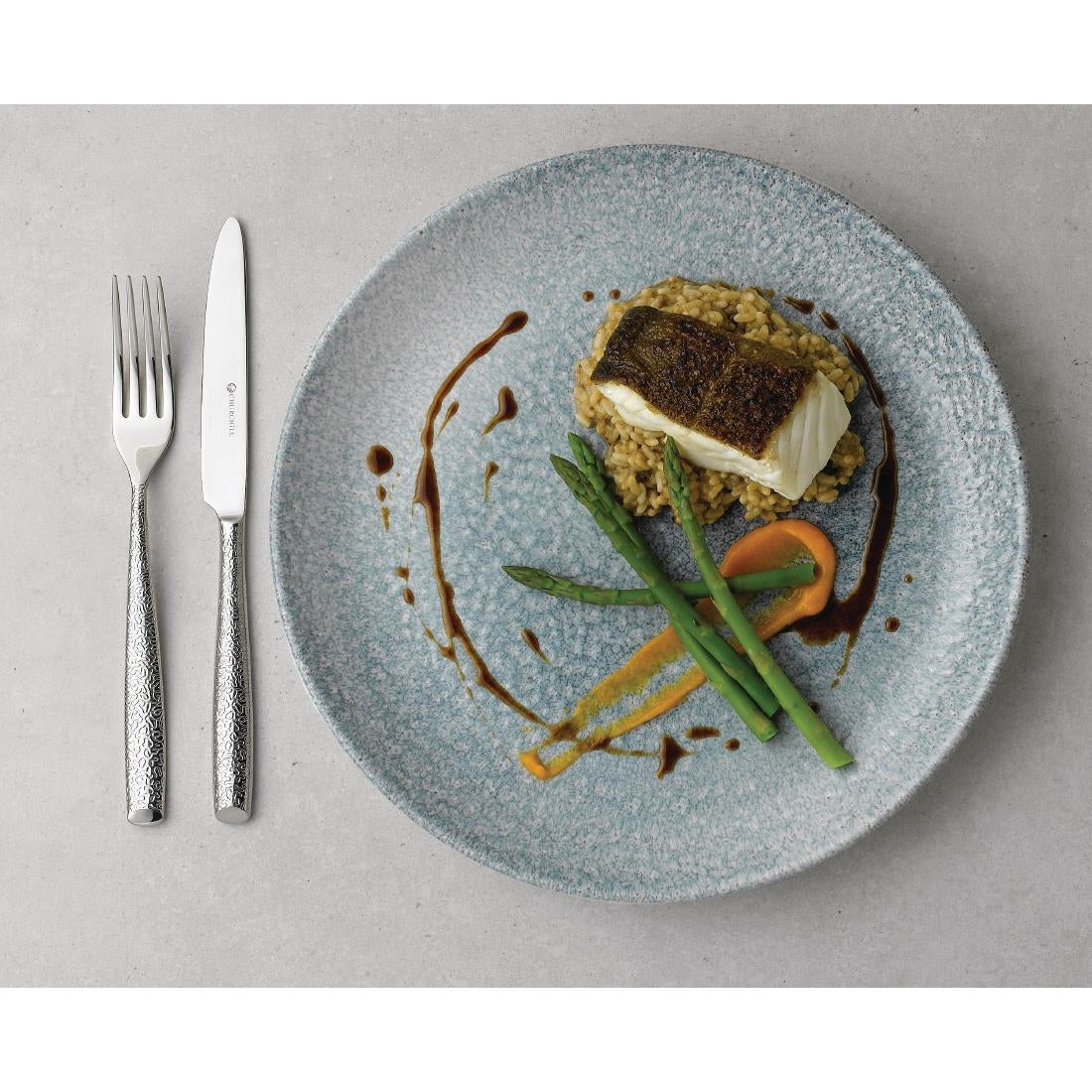 Churchill Studio Prints Raku Round Coupe Bowl Topaz Blue 248mm (Pack of 12) - DE888 Bowls Churchill