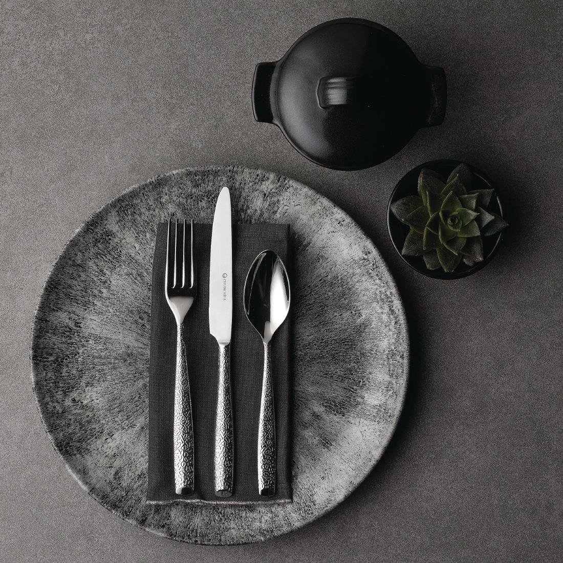 Churchill Stone Quartz Black Evolve Coupe Plates 260mm (Pack of 12) - DY893 Plates Churchill