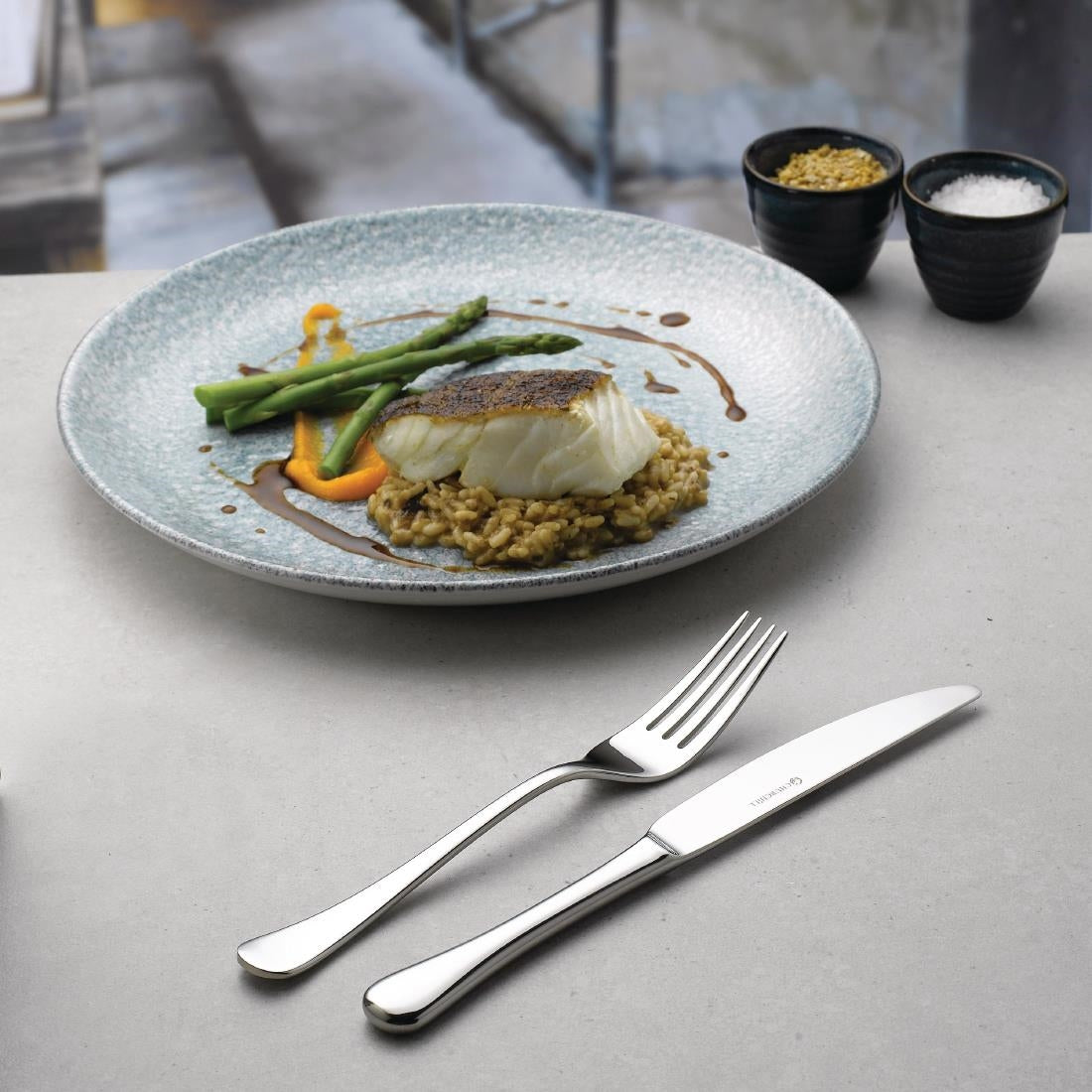 Churchill Studio Prints Raku Round Coupe Bowl Topaz Blue 248mm (Pack of 12) - DE888 Bowls Churchill