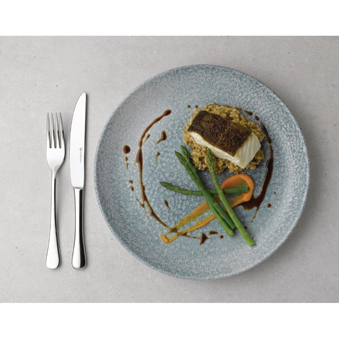 Churchill Studio Prints Raku Round Coupe Bowl Topaz Blue 248mm (Pack of 12) - DE888 Bowls Churchill