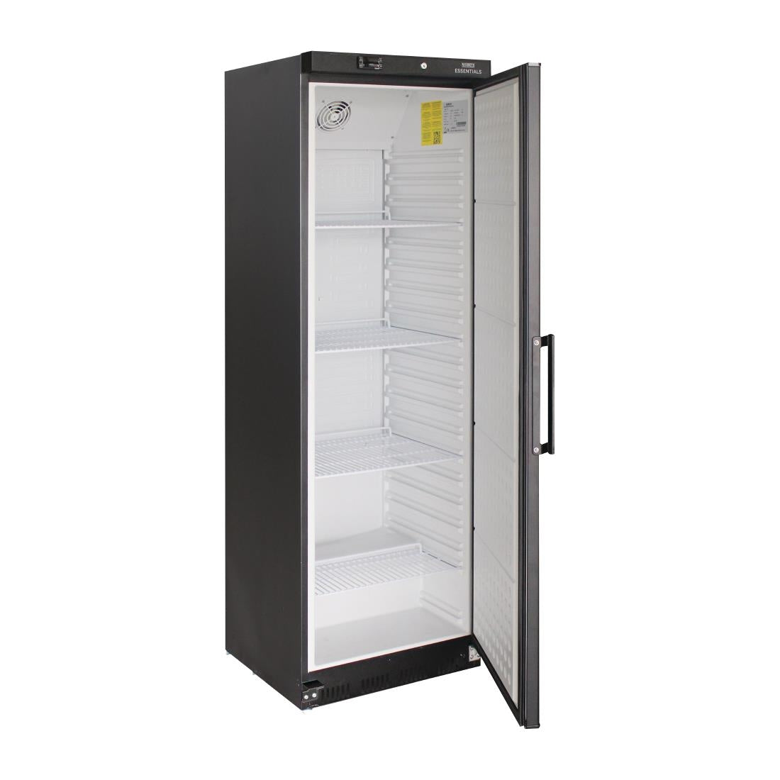 Nisbets Essentials Upright Refrigerator Black - 400Ltr - FB048 Nisbets Essentials