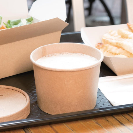 Fiesta Compostable Soup Containers 98mm 340ml / 12oz (Pack of 500) - FB162  Fiesta