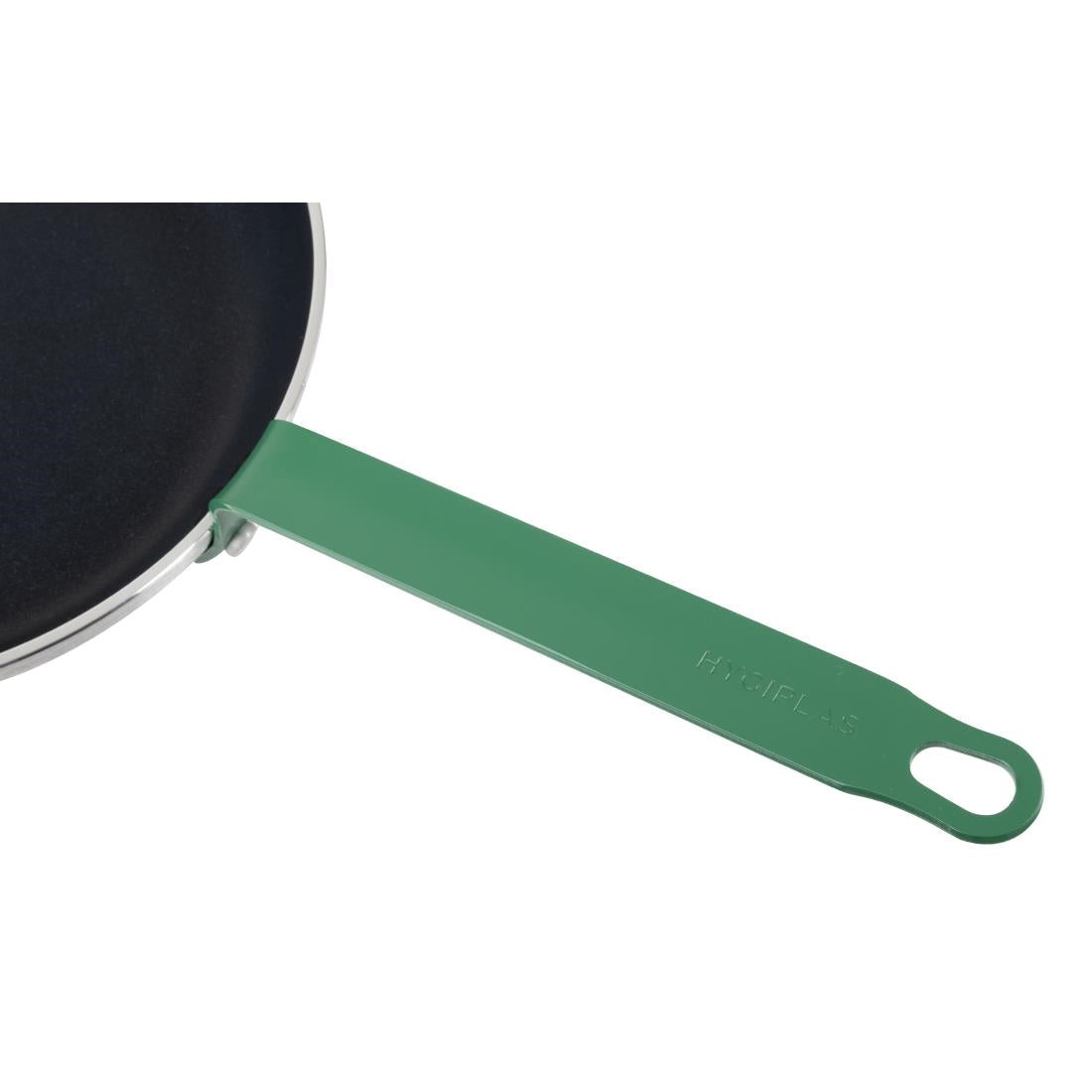 Hygiplas Aluminium Non-Stick Teflon Platinum Plus Frying Pan with Green Handle 28cm - FB472 Hygiplas
