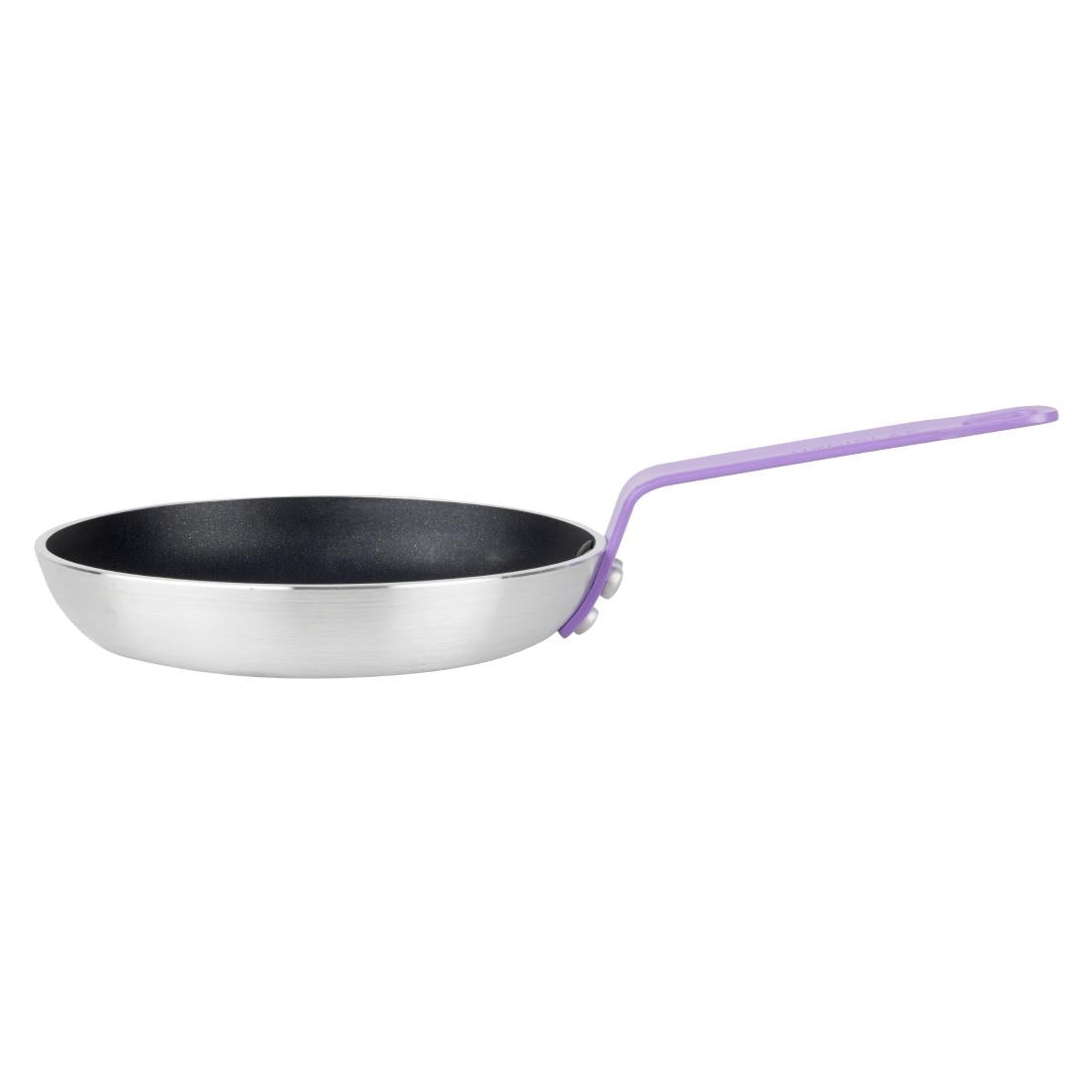Hygiplas Aluminium Non-Stick Teflon Platinum Plus Frying Pan with Purple Handle 20cm - FB476 Hygiplas