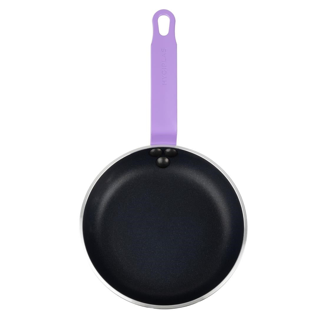Hygiplas Aluminium Non-Stick Teflon Platinum Plus Frying Pan with Purple Handle 20cm - FB476 Hygiplas