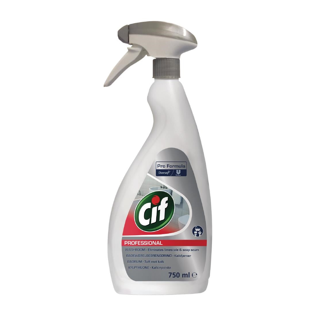 Cif Pro Formula 2-in-1 Washroom Cleaner and Descaler Ready To Use 750ml - CX861 Pro-Formula