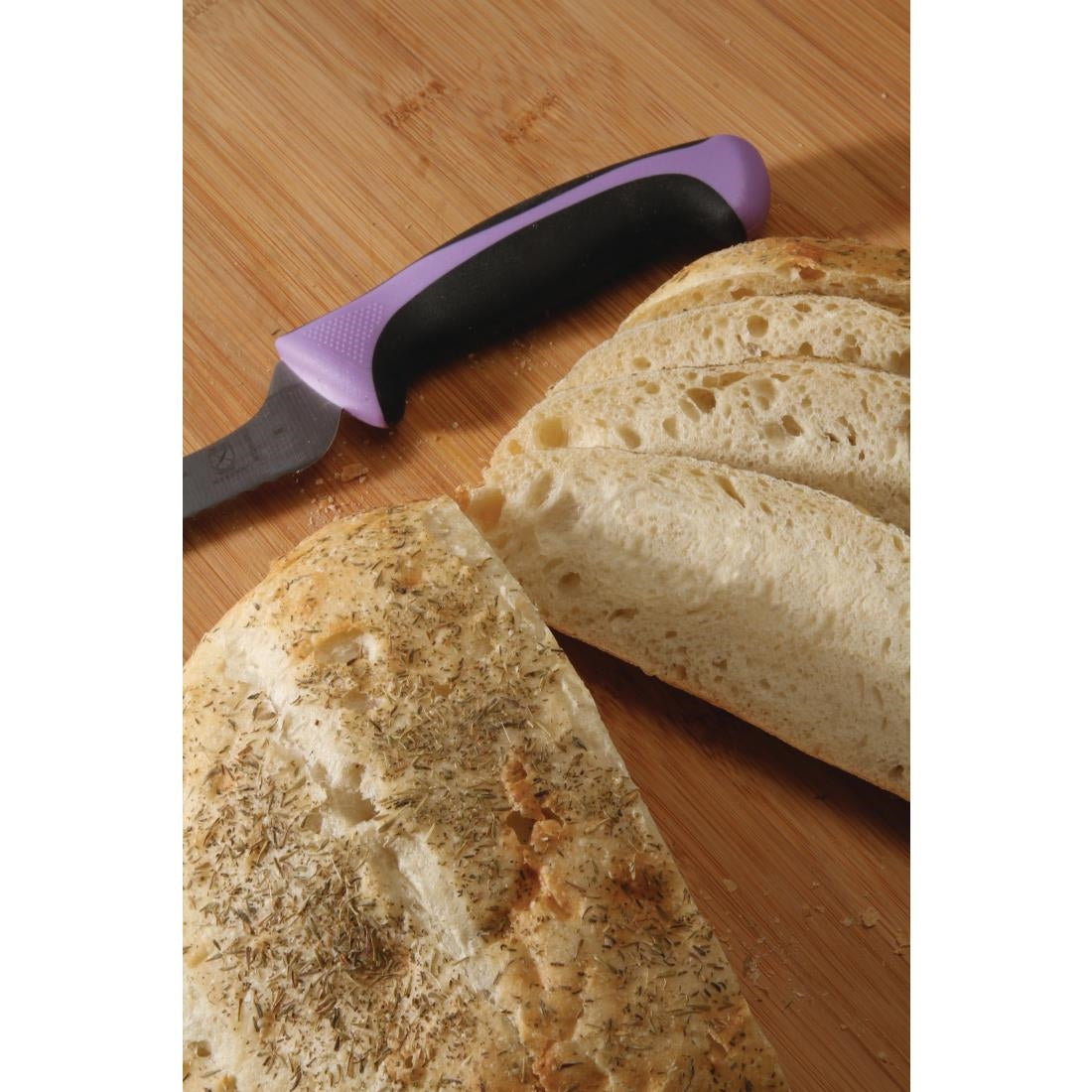 Mercer Millennia Culinary Allergen Safety Offset Serrated Bread Knife 20.3cm - FB504 Mercer Culinary