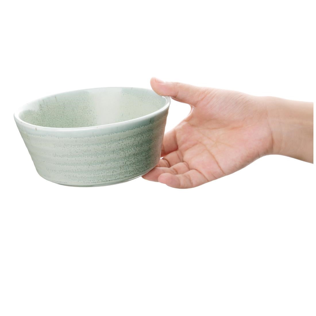Olympia Cavolo Flat Round Bowls Spring Green 143mm (Pack of 6) - FB560 Bowls Olympia