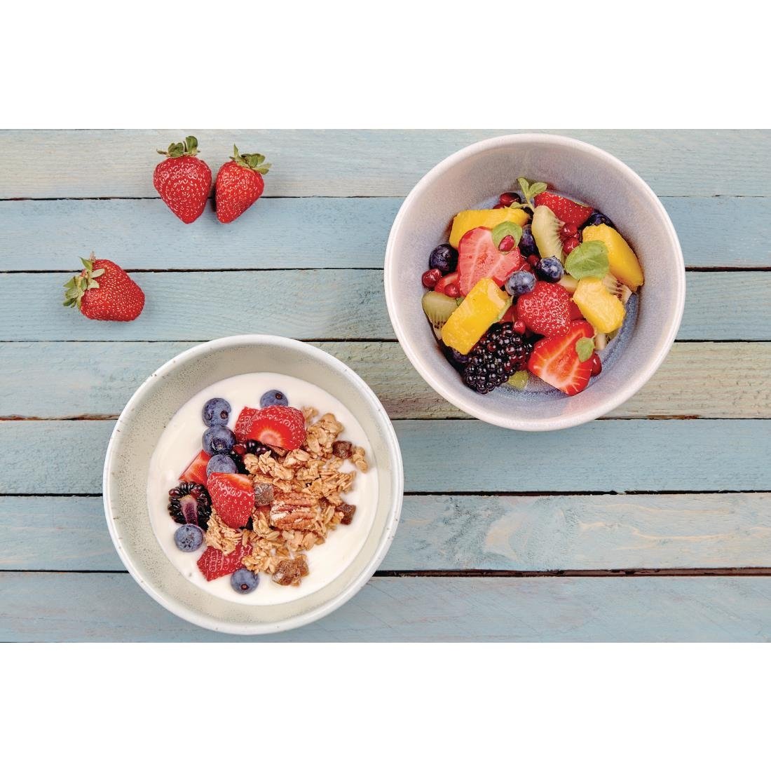 Olympia Cavolo Flat Round Bowls Ice Blue 143mm (Pack of 6) - FB565 Bowls Olympia