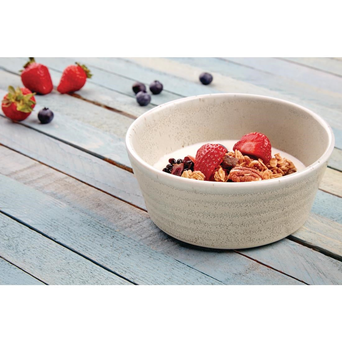 Olympia Cavolo Flat Round Bowls Spring Green 143mm (Pack of 6) - FB560 Bowls Olympia