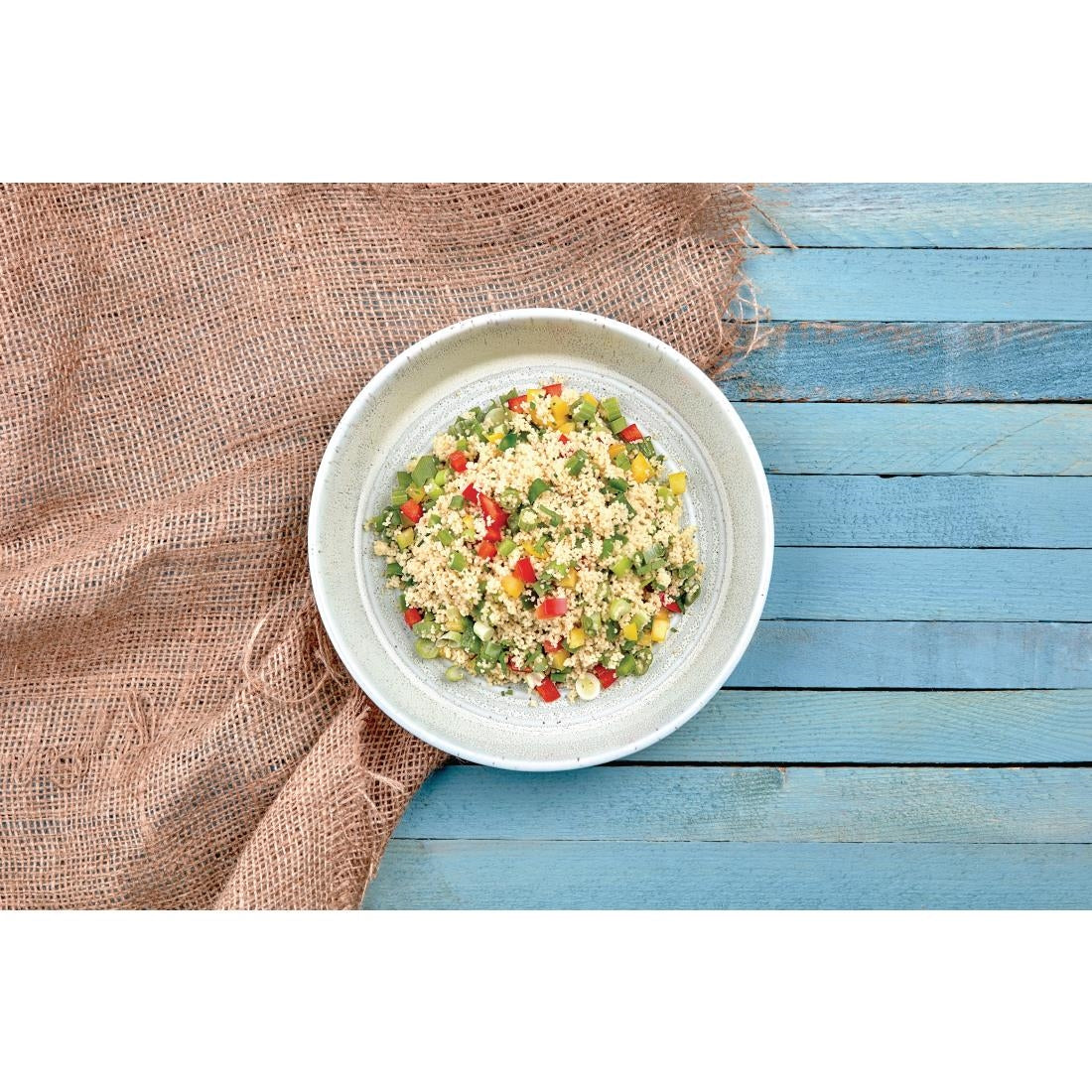 Olympia Cavolo Flat Round Bowls Spring Green 220mm (Pack of 4) - FB561 Bowls Olympia