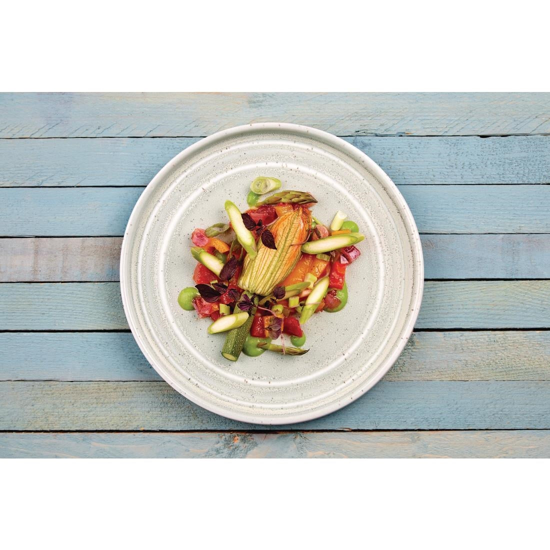 Olympia Cavolo Flat Round Plates Spring Green 220mm (Pack of 6) - FB563 Plates Olympia