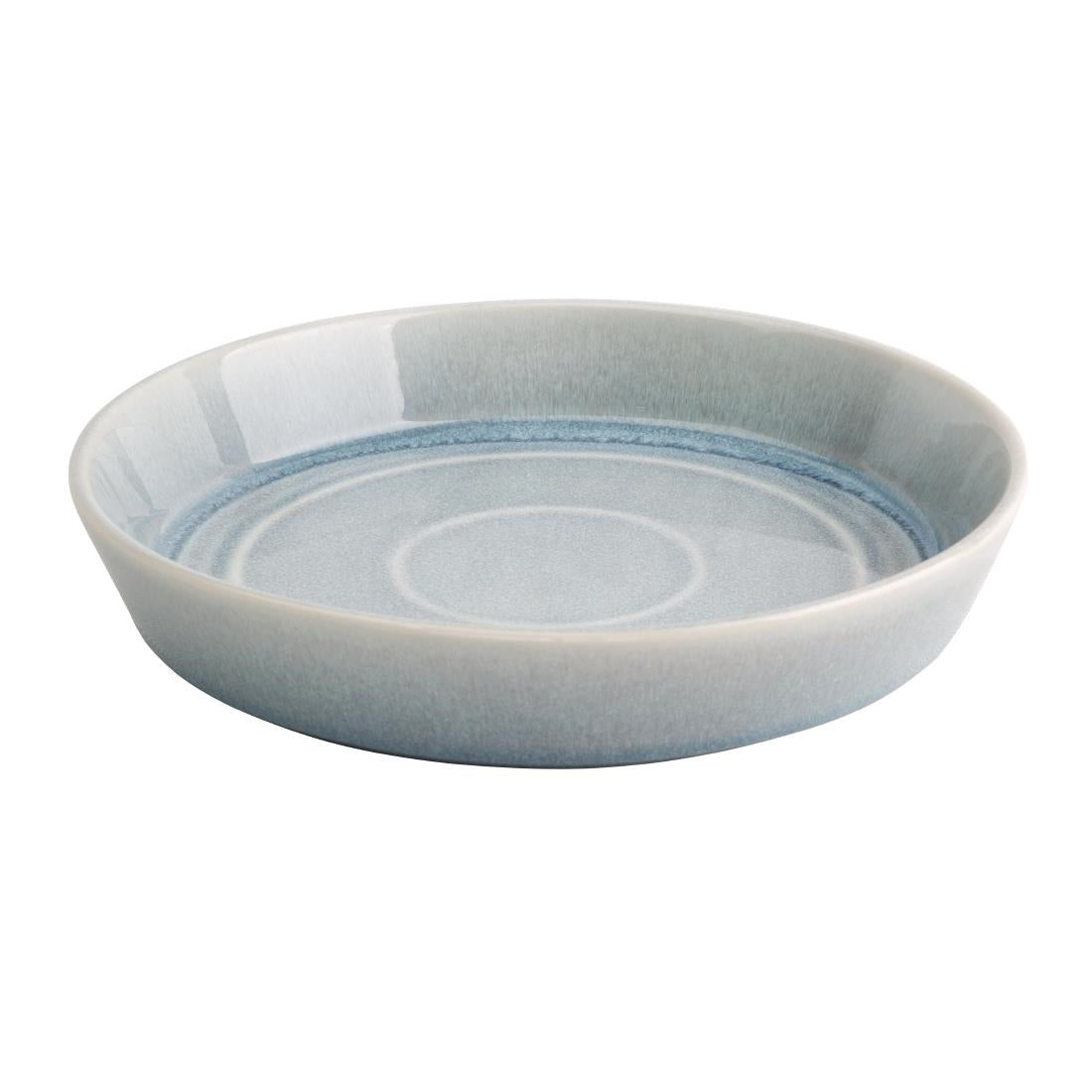 Olympia Cavolo Flat Round Bowls Ice Blue 220mm (Pack of 4) - FB566 Bowls Olympia