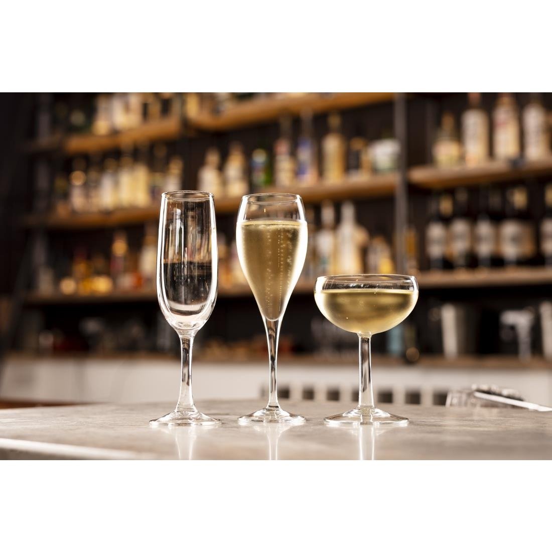 Olympia Rosario Flute 170ml (Pack of 6) - FB576 Champagne Glasses Olympia