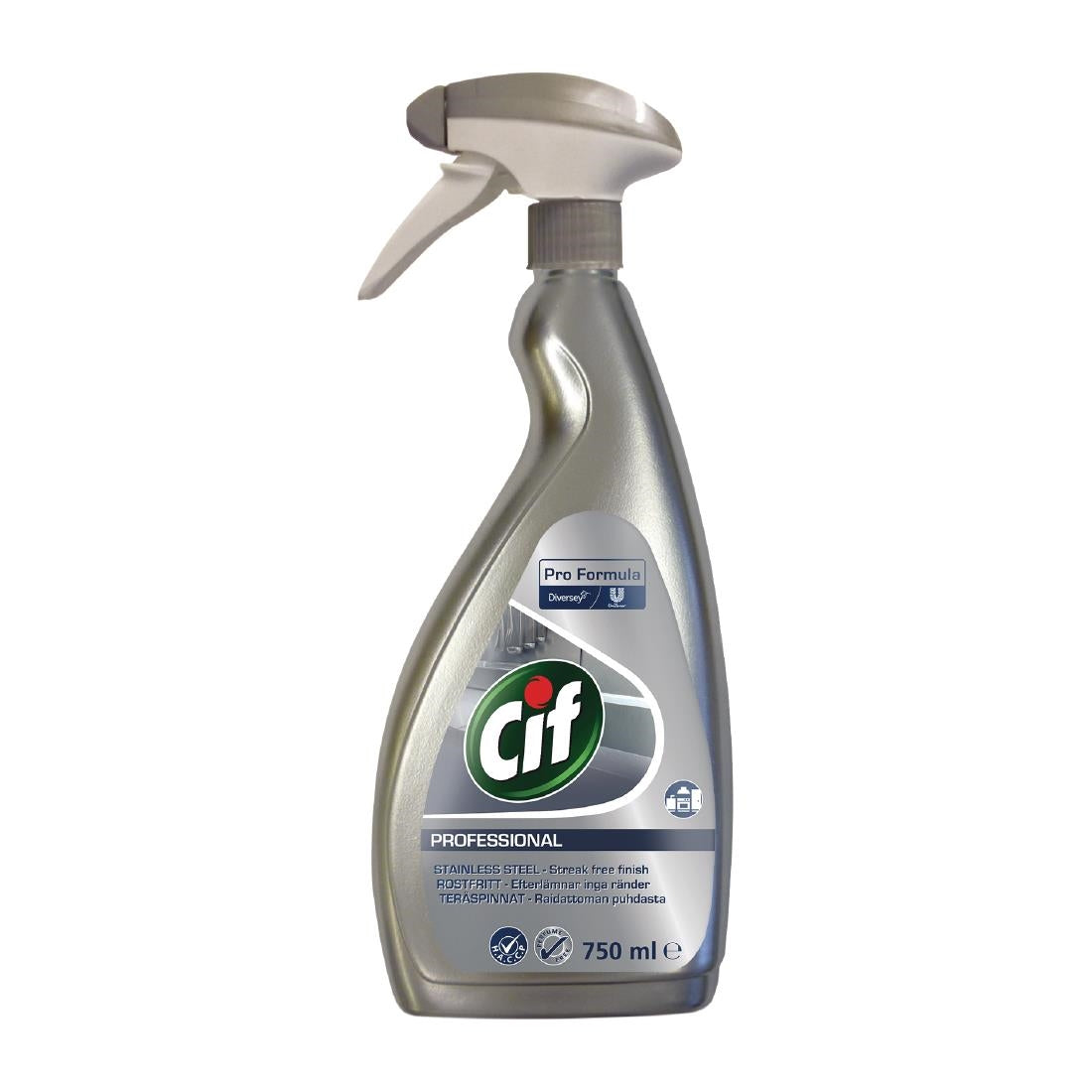 Cif Pro Formula Glass and Stainless Steel Cleaner Ready To Use 750ml - CX859 Pro-Formula