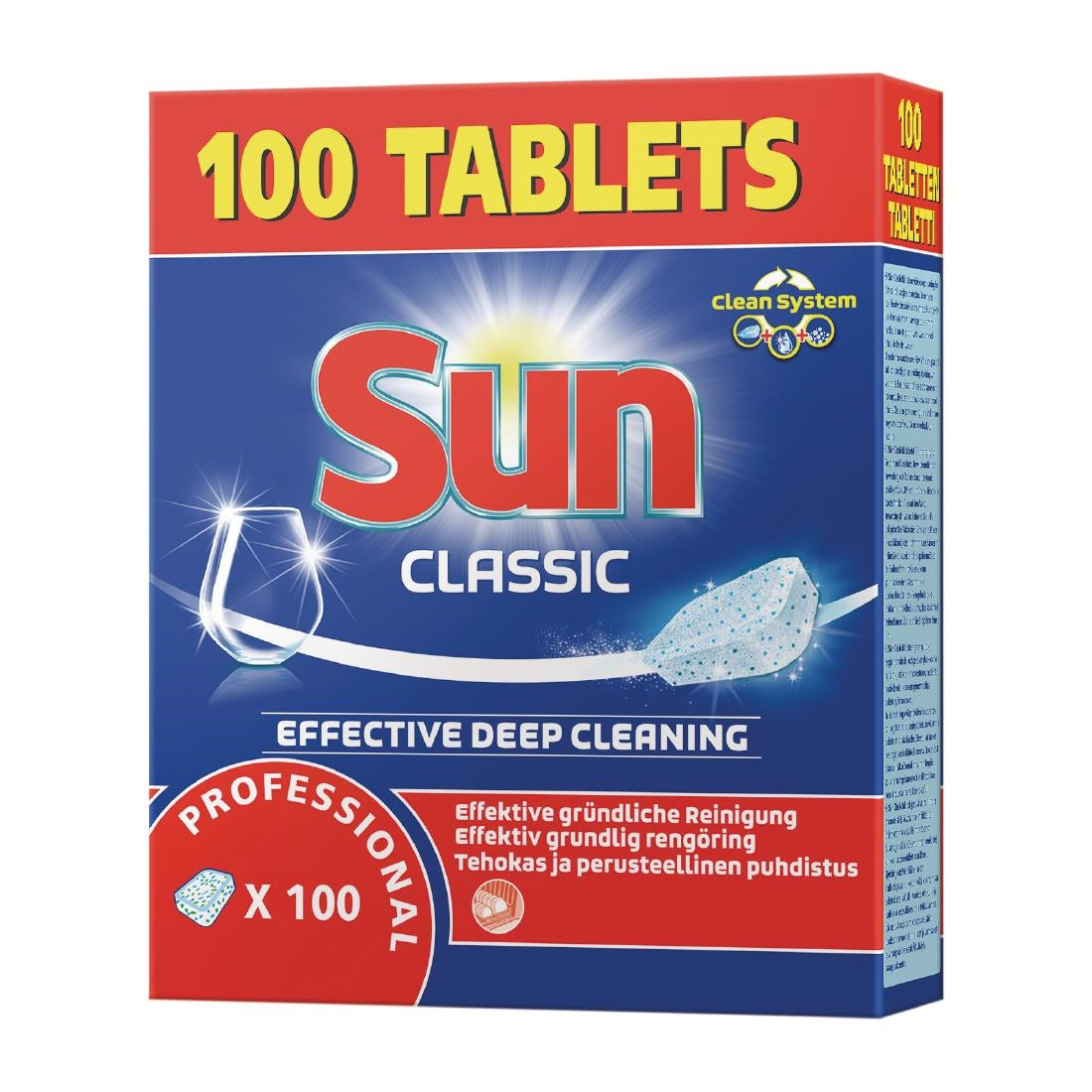 Sun Professional Dishwasher Detergent Tablets (100 Pack) - FB600 Pro-Formula