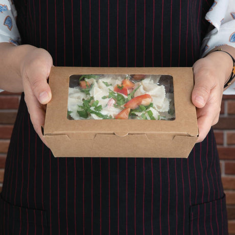Fiesta Compostable Salad Boxes with PLA Windows 700ml (Pack of 200) - FB676  Fiesta