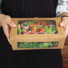Fiesta Compostable Salad Boxes with PLA Windows 1600ml (Pack of 200) - FB678  Fiesta