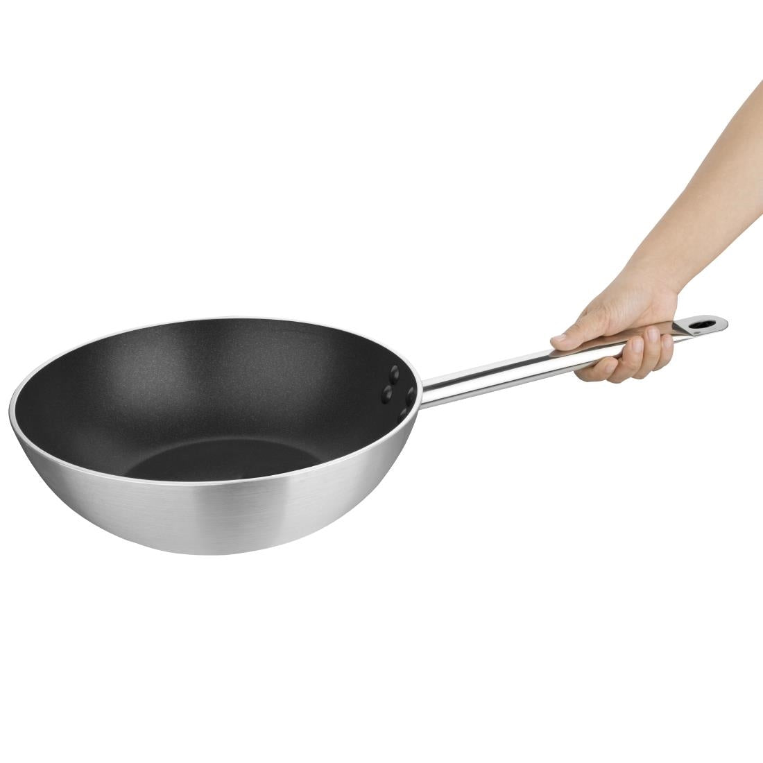 Vogue Non-stick Teflon Aluminium Platinum Plus Wok 300mm - FB690 Vogue