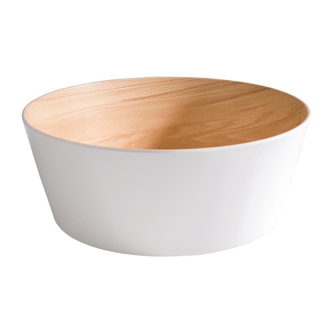 APS Frida Bowl Wood & White 200(Ø)mm 1.2Ltr - FB824 APS
