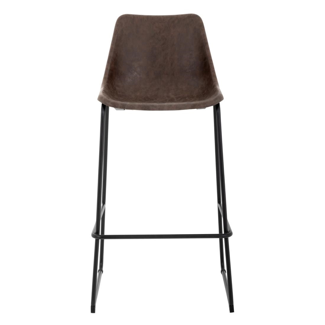 Bolero Rodeo High Stools Mocha (Single) - FB884 Metal Bar Stools Bolero