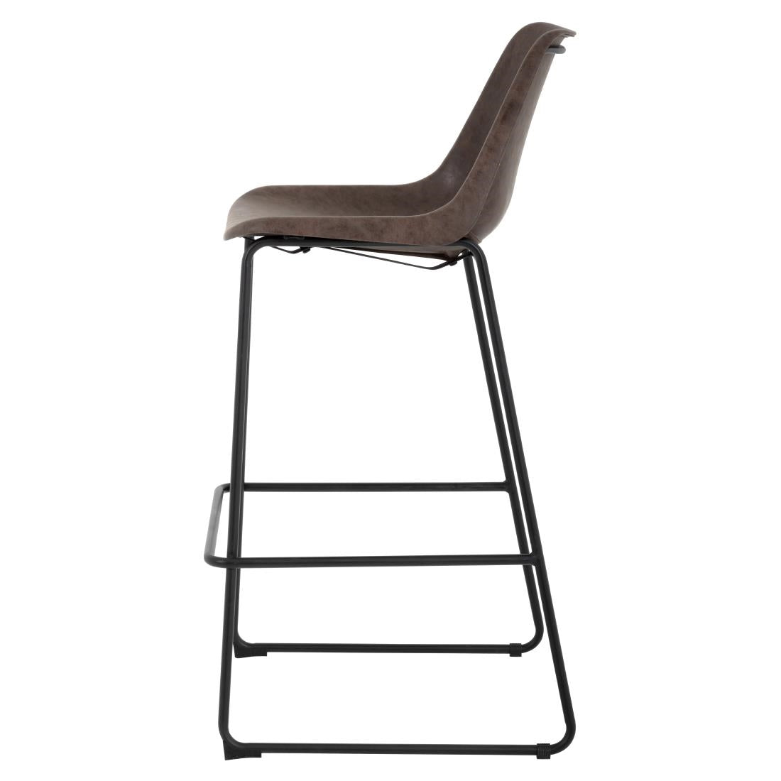 Bolero Rodeo High Stools Mocha (Single) - FB884 Metal Bar Stools Bolero