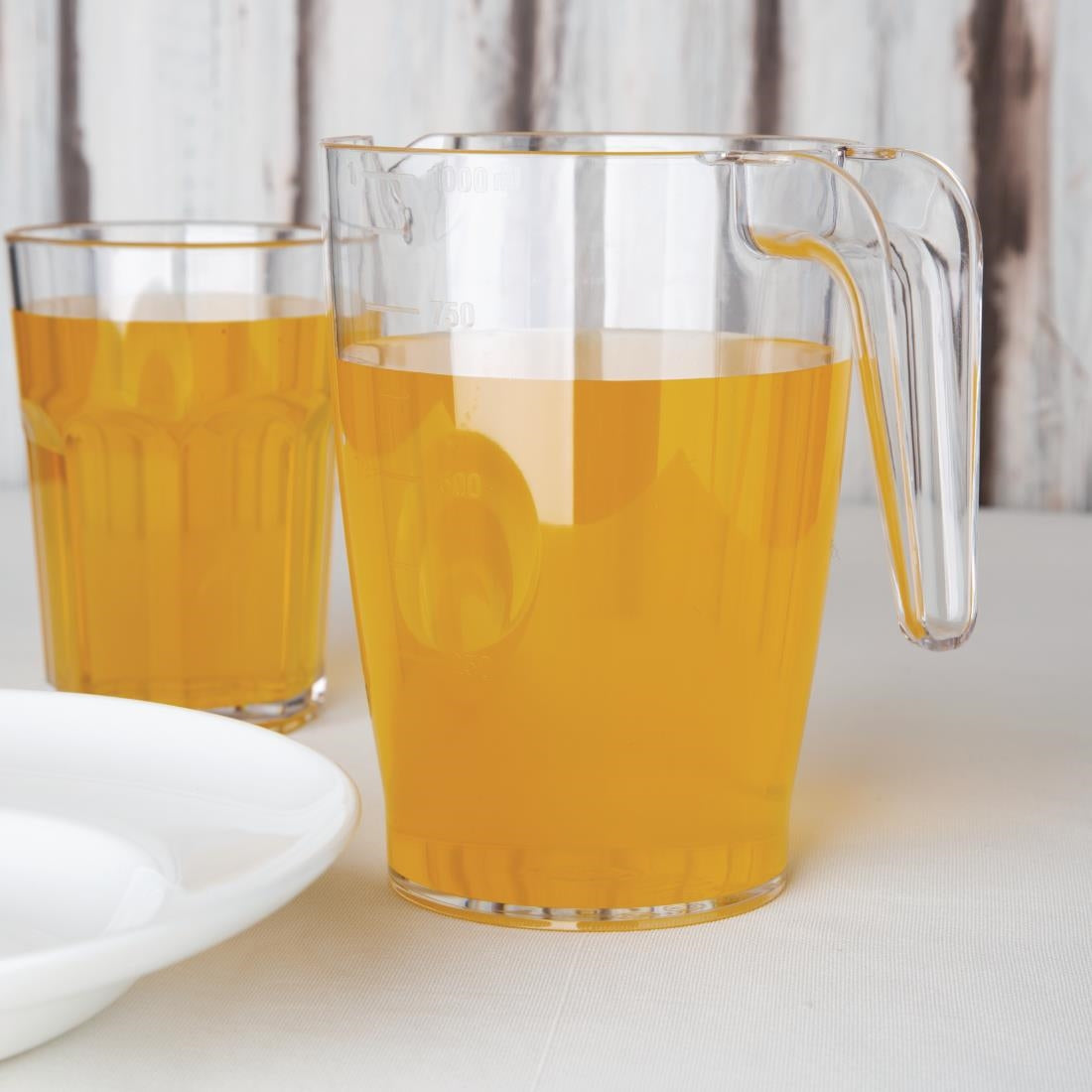 Olympia Kristallon Polycarbonate Stacking Jug 1ltr - FB890 Jugs, Pitchers, Decanters & Carafes Olympia