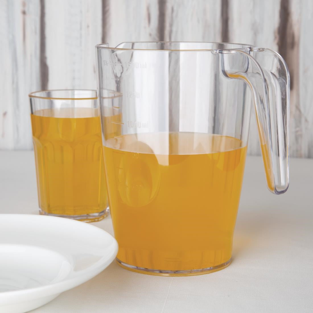 Olympia Kristallon Polycarbonate Stacking Jug 1.5ltr - FB892 Jugs, Pitchers, Decanters & Carafes Olympia